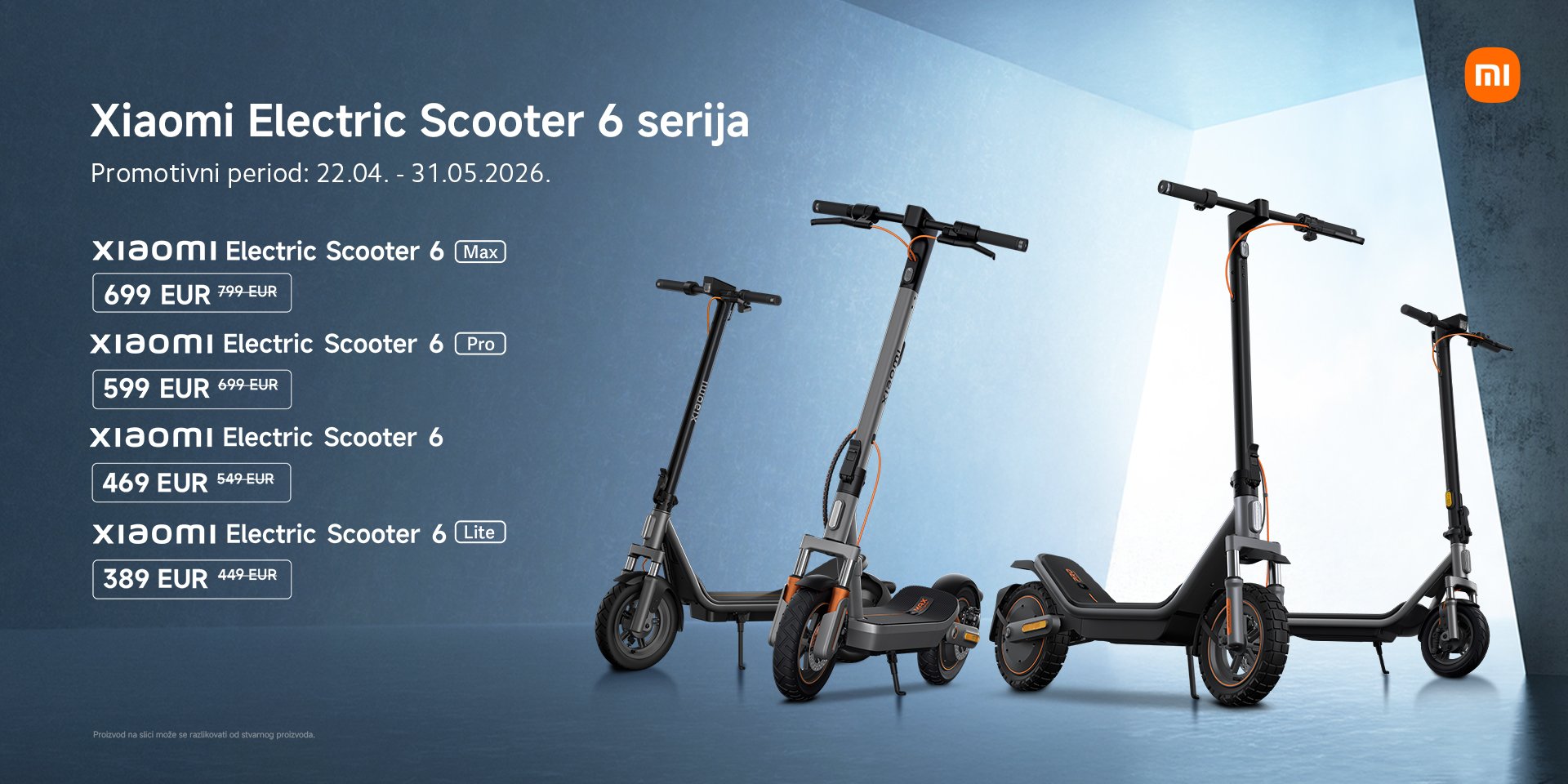 Xiaomi Electric Scooter 6 na akciji 